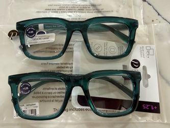 $18 for 2 Reading Glasses (+1.25, +2.5, +3) - Teal color