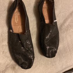 Glitter Toms Shoes For Women Size 9 Perfect Condition Used Once 