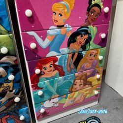 Princess Dresser 5 Drawer Double Knob Cajonera Princesas 