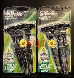 (2) PACKAGES GILLETTE MACH 3