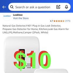 Leakbee - Natural Gas Detector,Y401 Plug in Gas Leak Detector, Propane Gas Detector for Home, Kitchen,Leak Gas Alarm for LNG,LPG,Methane,Camper (1Pack