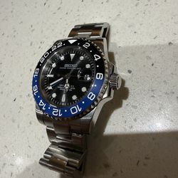 Seiko watch blue and black Batman
