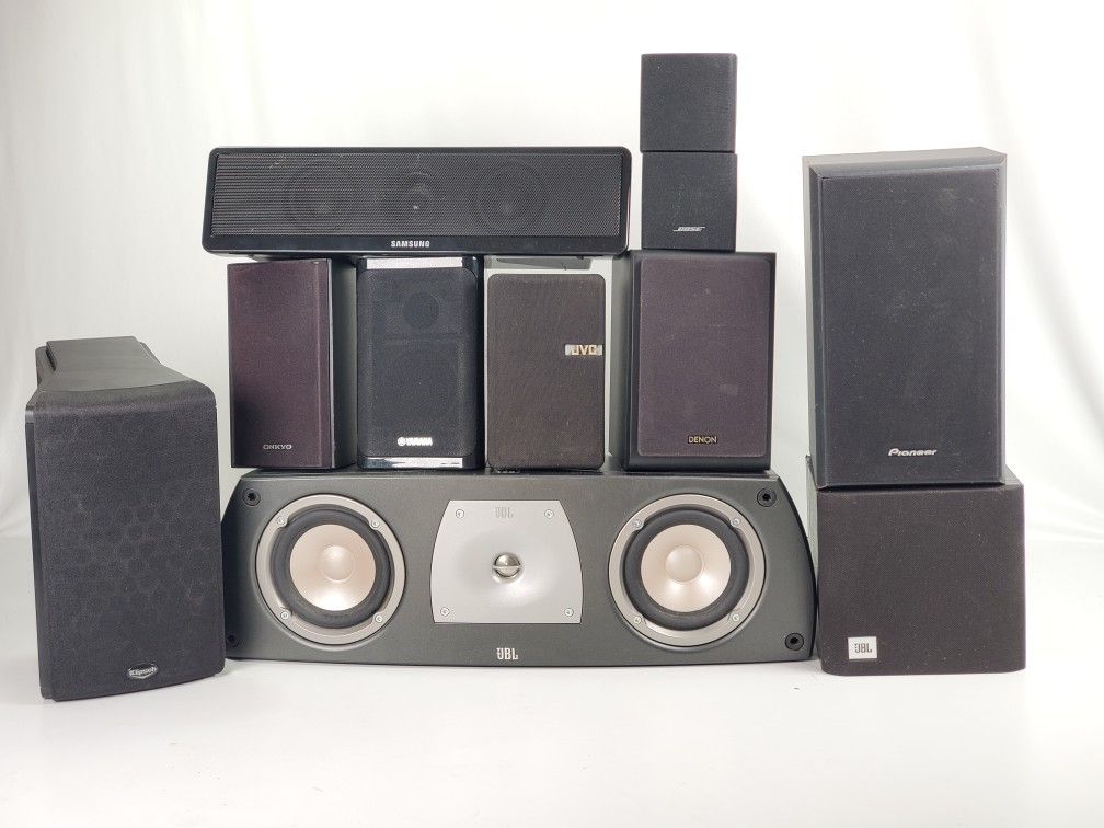 Home Theater Speakers Surround Sound Speakers Bose, Denon, Onkyo, Pioneer, JVC, Klipsch, J B L, And More