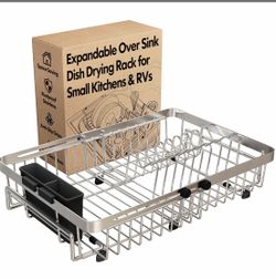 NEW Expandable Over Sink Dish Drying Rack
