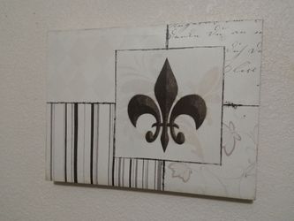 Fleur de lis wall art canvas