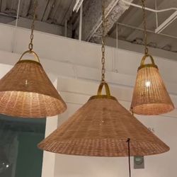 Woven Pendant Light Fixture 