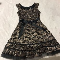 Size 16 — Gold & Black Party Dress