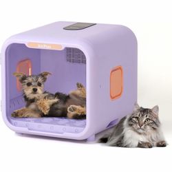 Pet Dryer Box for Dogs and Cats, 71L Large Capacity Ultra-Quiet Dog Hair Dryer Box with Smart Lock, Adjustable Temperature, Ambient Light & Multi- Use