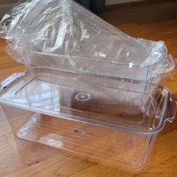 Clear Plastuc Storage With Lids 