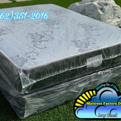 Queen Mattress And Boxspring Bed Set Cama Bonita Nuevo 