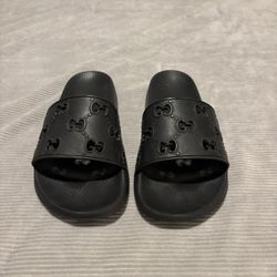 Authentic Gucci black Slides Mens 7/8