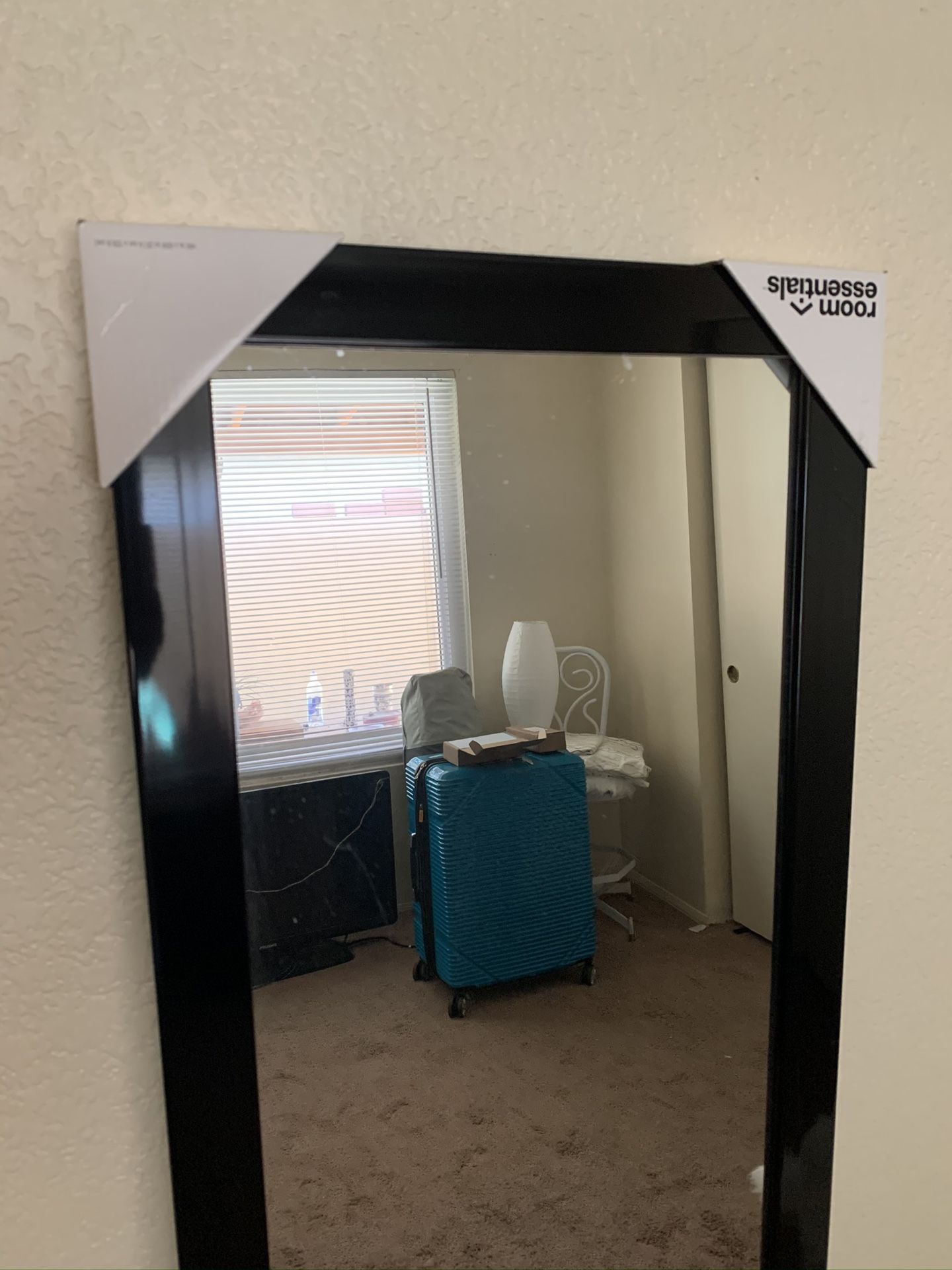 Door mirror. NEW. NEVER USED. with hangers