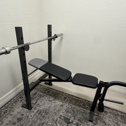 Weight Bench And Bar