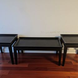 Delormy 3pc Occasional Table Set in Black
