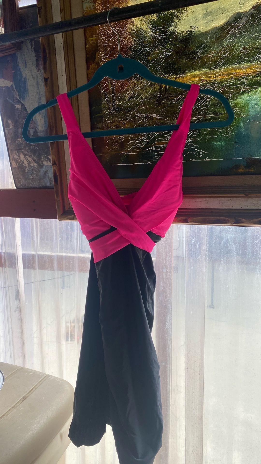 Swim Suit 2 Piece Black And pink 