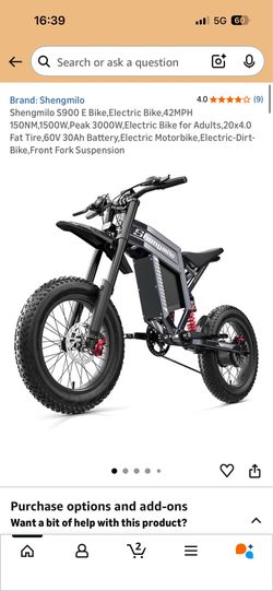 Shengmilo S900 Electric Bike for Adults