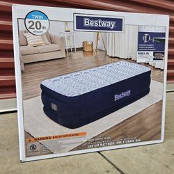 Bestway Fashion 20" Twin Air Mattress with Built-in Pump