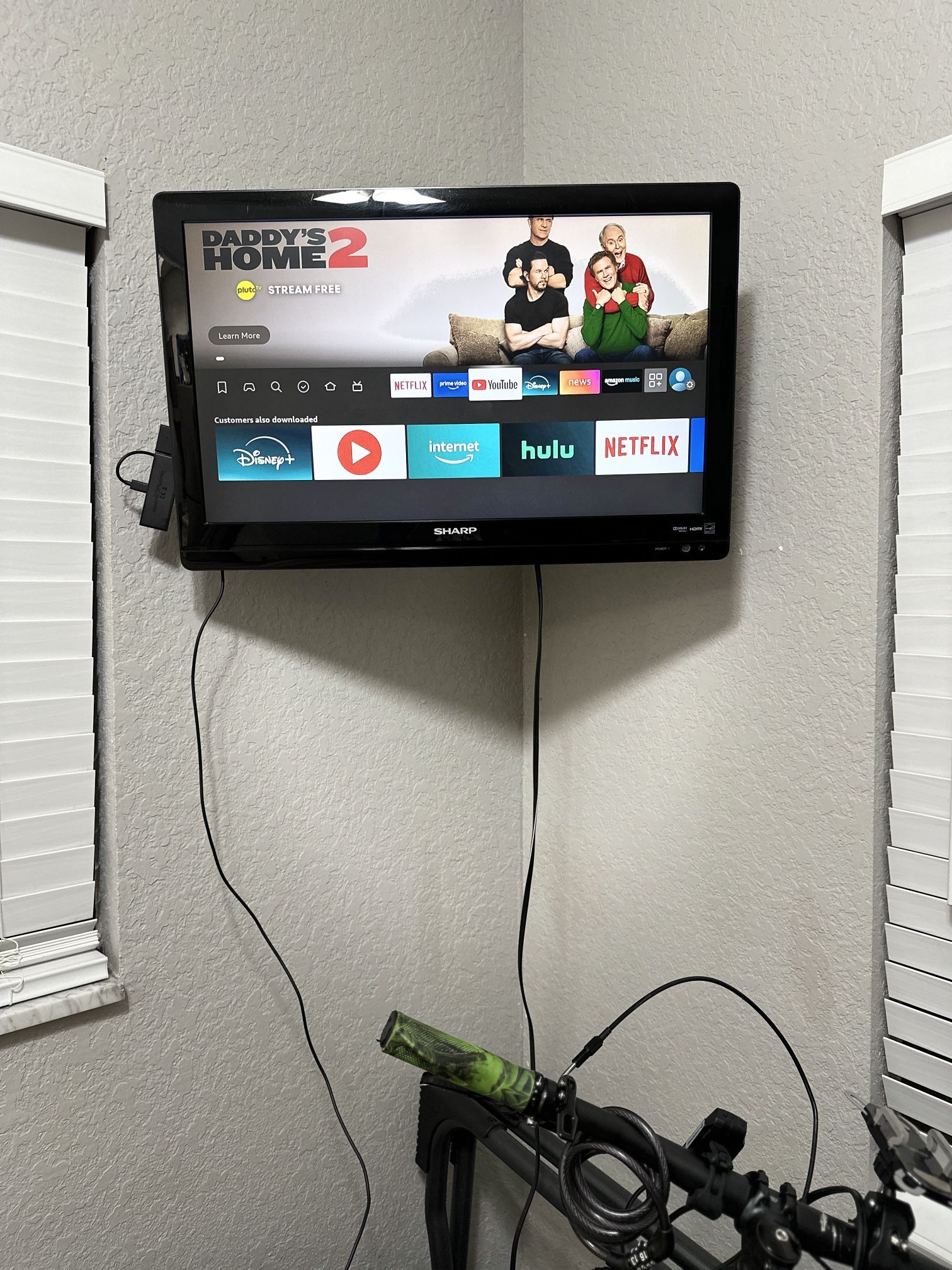Sharp Small TV – Wall Mount Only + Fire Stick Included