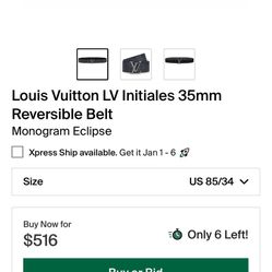 Louis Vuitton Belt 85/35 