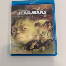 STAR WARS, 3 DISC SET ON BLUE RAY, OPEN BUT NEVER PLAYED 