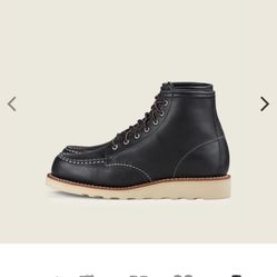 SIZE 7.5 RED WING THE CLASSIC MOC WATERPROOF LEATHER SOFT TOE BOOTS BRAND NEW