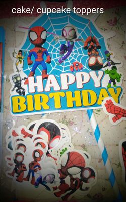 spidey and friends birthday party set