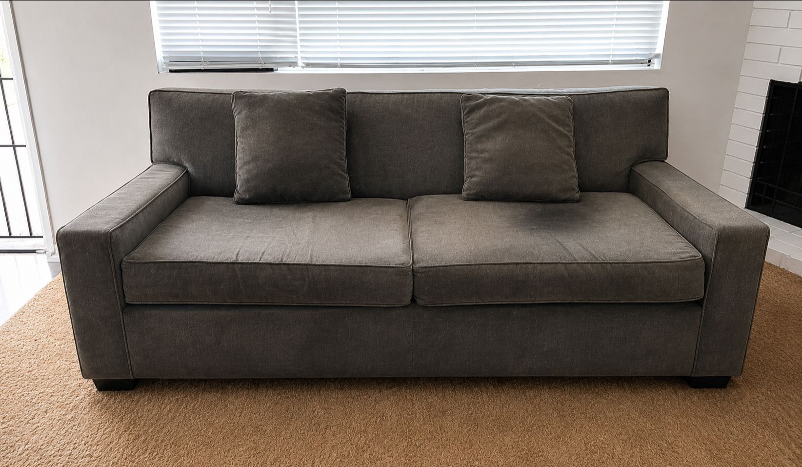 Grey Sofa and Ottoman Set