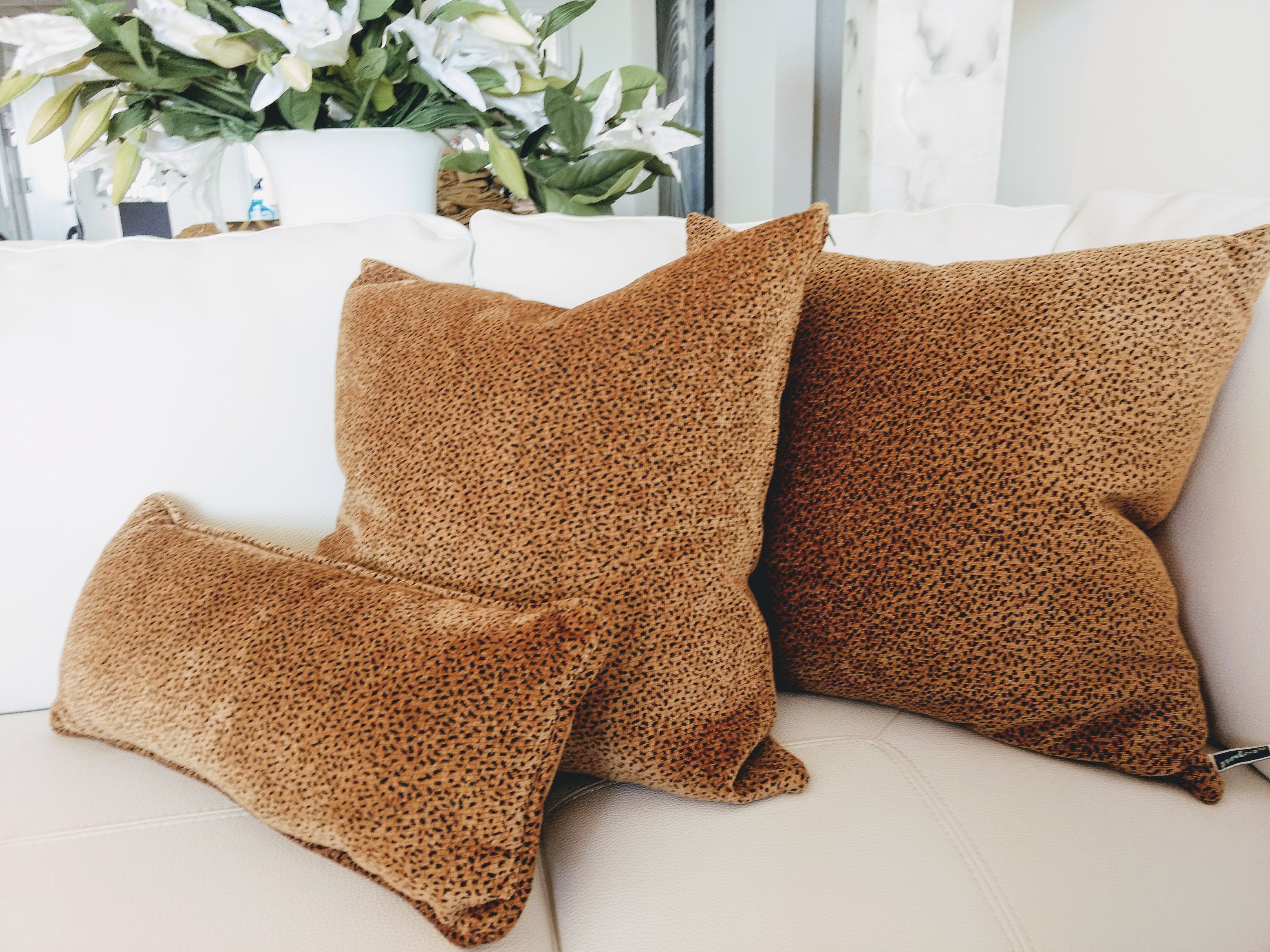 3 Cheetah Soft Velvet Pillows