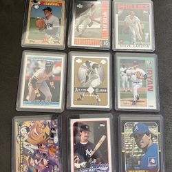 Lot of 9 Star and Hall of Famer baseball cards