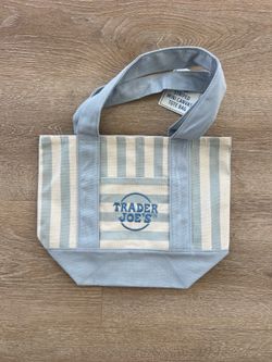 Trader Joe’s stripe mini canvas bag