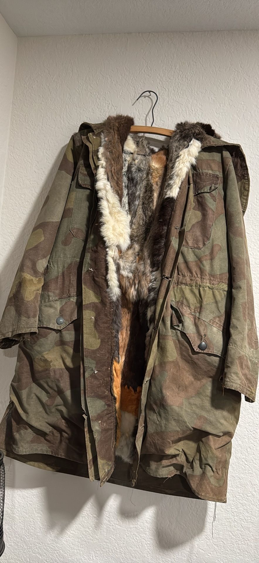 Ww2 German Italian Fur Lined Winter Parka 