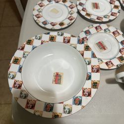Vintage 1997 Andy Warhol Art Block Marilyn Monroe Dishes Collectible Memorabilia