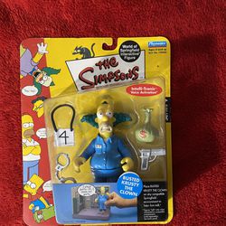 Busted Krusty the Clown Action Figure The Simpsons Playmates Series 9 