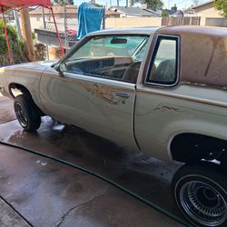 1982 cutlass.\n You paint your interior strokes are installed. Battery rack is installed, need battery pumps.  And motor and transmission were ready t