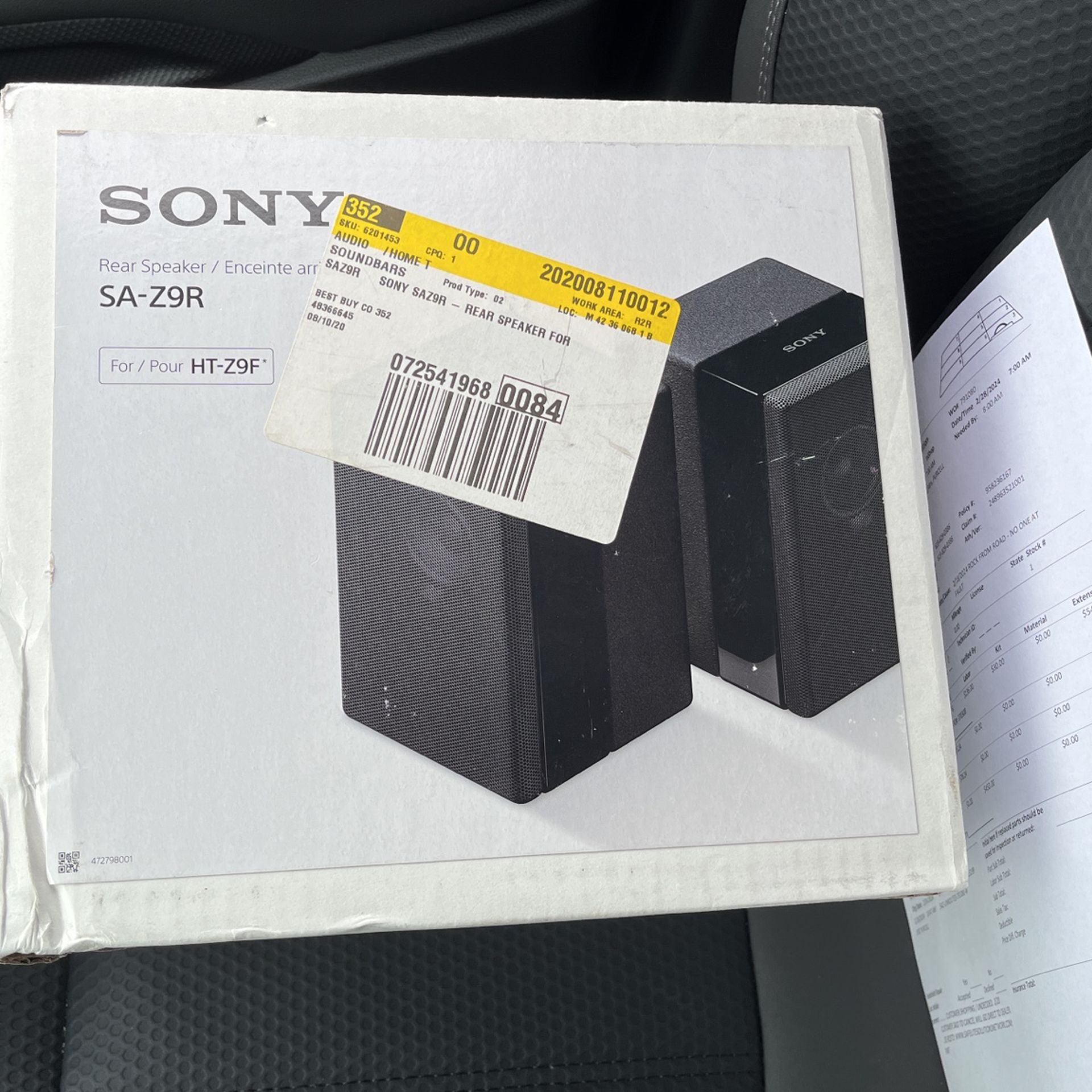 Sony SA-Z9R real Speaker Pair, For HT-Z9F