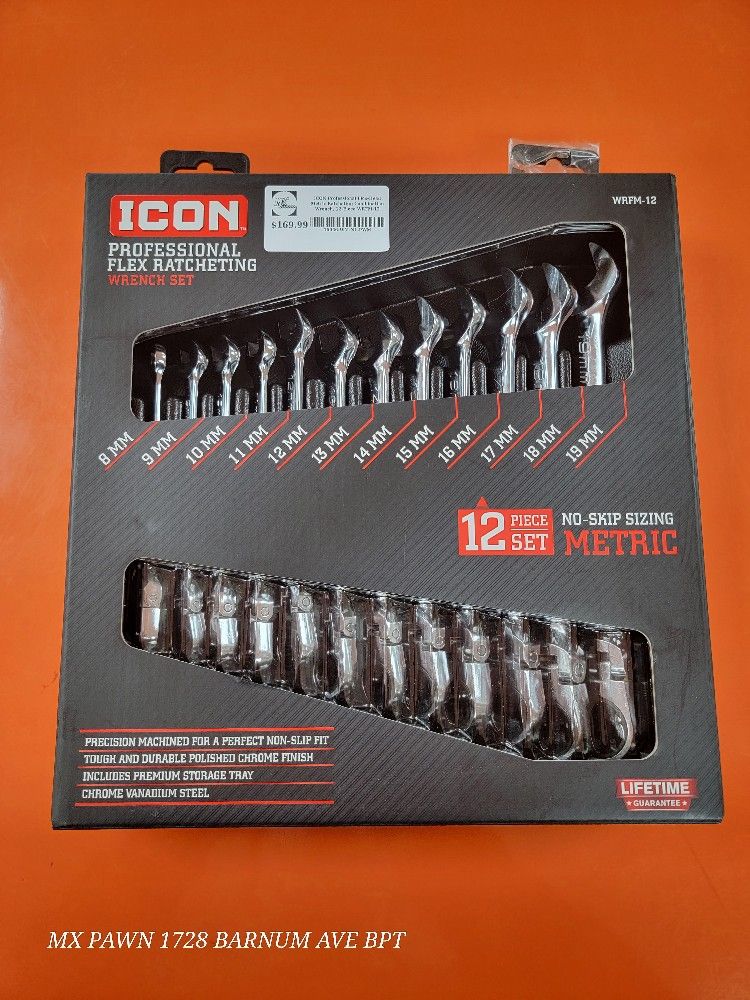 ICON 12 Piece Flex Ratcheting Wrench Set