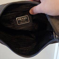 1990s Prada Tessuto Metal Strap Handbag