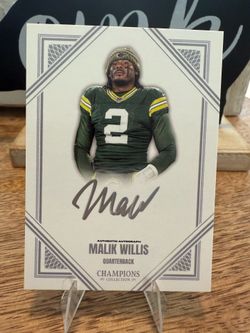 Malik Willis Champions Collection Autograph Rare to find hand numbered /25