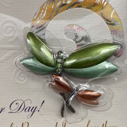 NEW Patricia Dash Inspirational “ It’s Your Day” Dragonflies Pin/ Brooch 