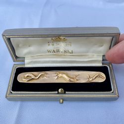 Antique WARTSKI Jewelers Victorian 10k Gold Snake Breaking Through Pocket Knife