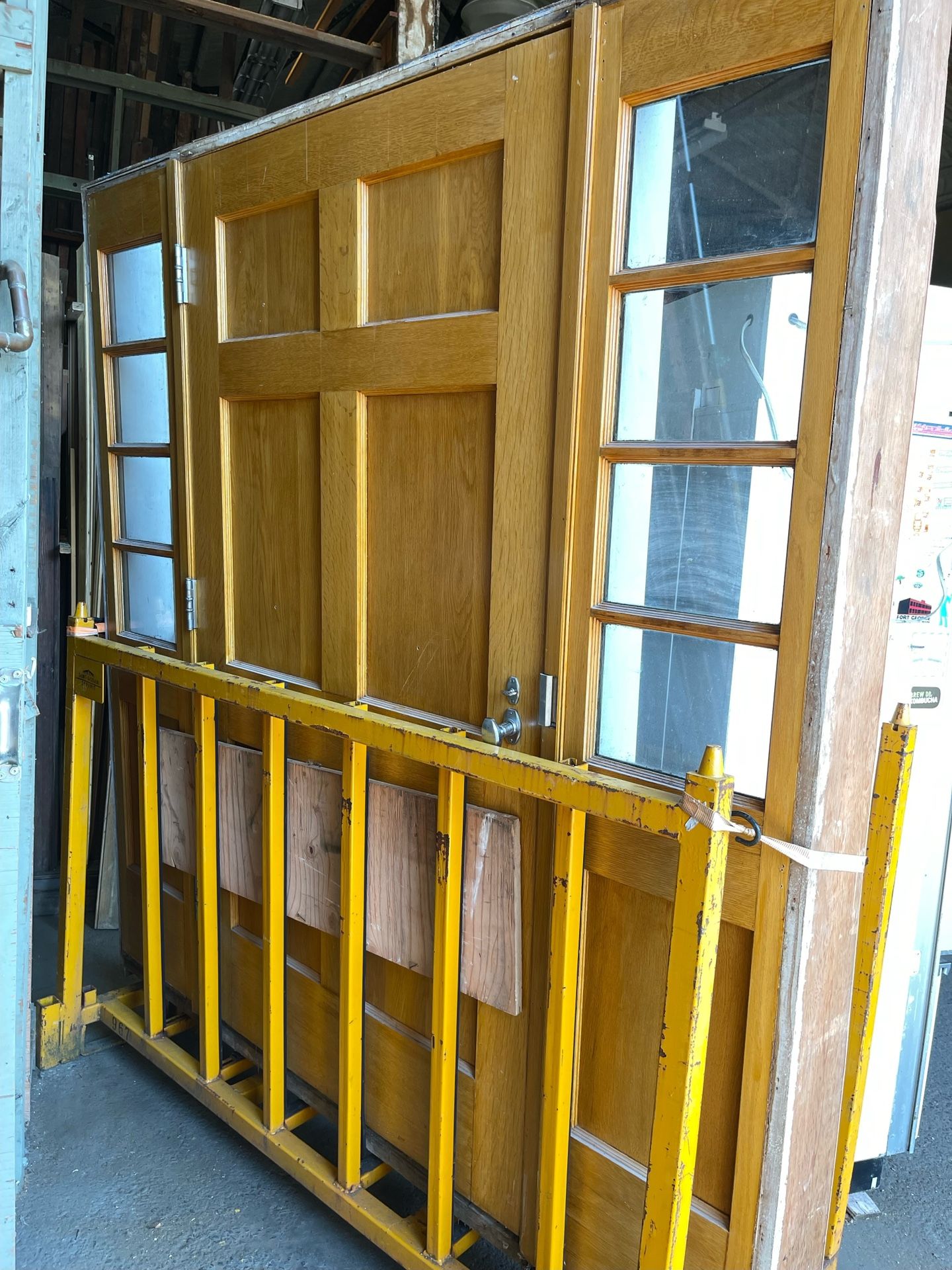 Solid Maple Commercial Front Door w/ Sidelights