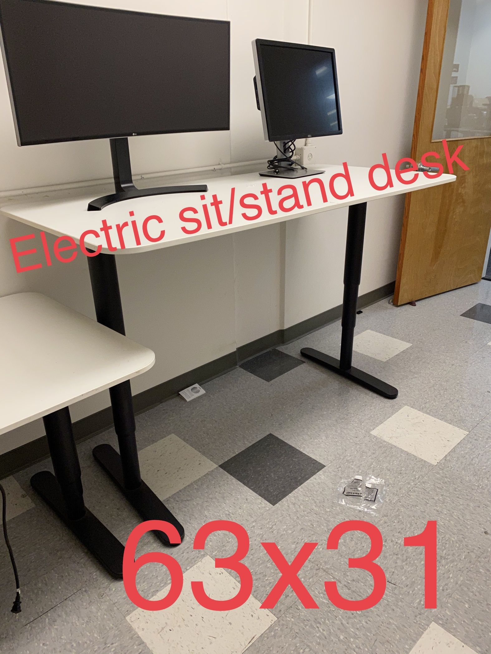 Electric standing desk IKEA, image size:1575x2100