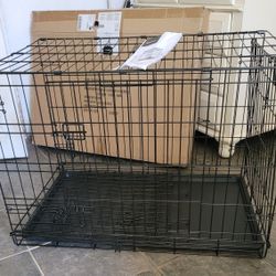 Double Door Folding Metal Dog Crate