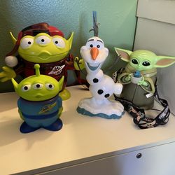 Disney Popcorn Bucket And Cups New