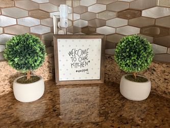 Welcome To Our Kitchen Framed Sign