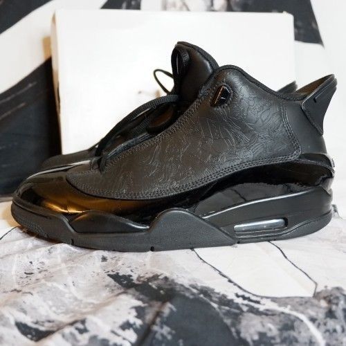 8.5) AIR Jordan Dub ZERO Triple Black Basketball Sneakers  display picture 3