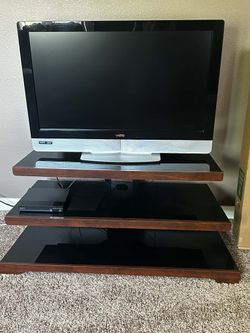 Vizio 37" -  3 Shelf TV Stand - Universal Remote - Back stand to Mount TV