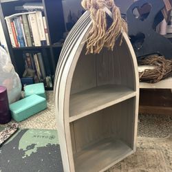 Photography Prop Or Shelf Wooden Boat