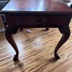 Ethan Allen British Classics Poster Queen Size Bed frame W/ Side Table And Coffee Table