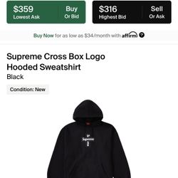 Supreme Cross Box Hoody